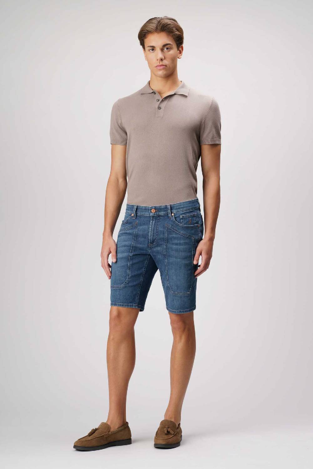 Jeckerson Jayden - Bermuda con toppa in comfort denim blu scuro Convenienza