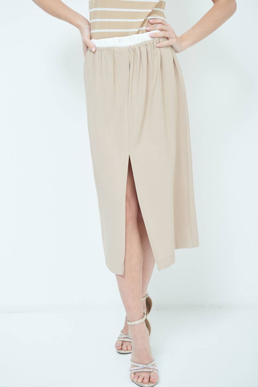 Kikisix LONGUETTE CON COSTINA VITA BEIGE Italia