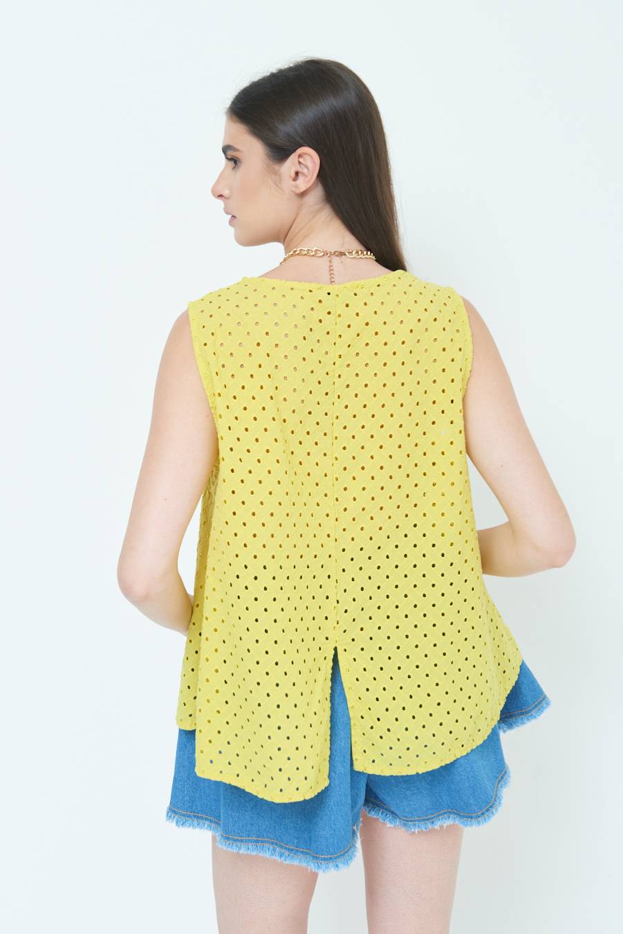 Kikisix TOP SMANICATO SANGALLO LIMONE Promozione Limitata