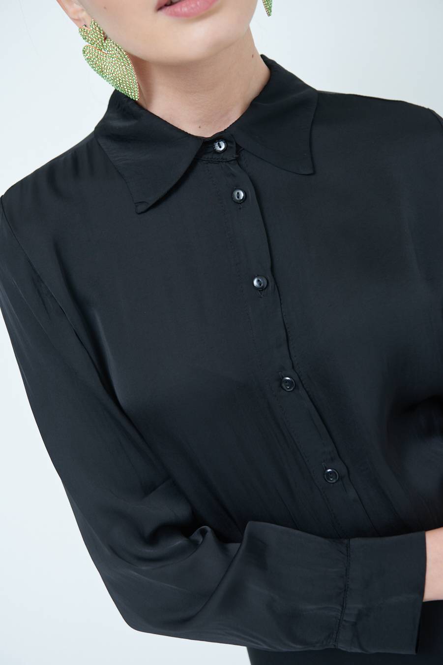 Kikisix CAMICIA RASO VISCOSA NERO I Più Venduti