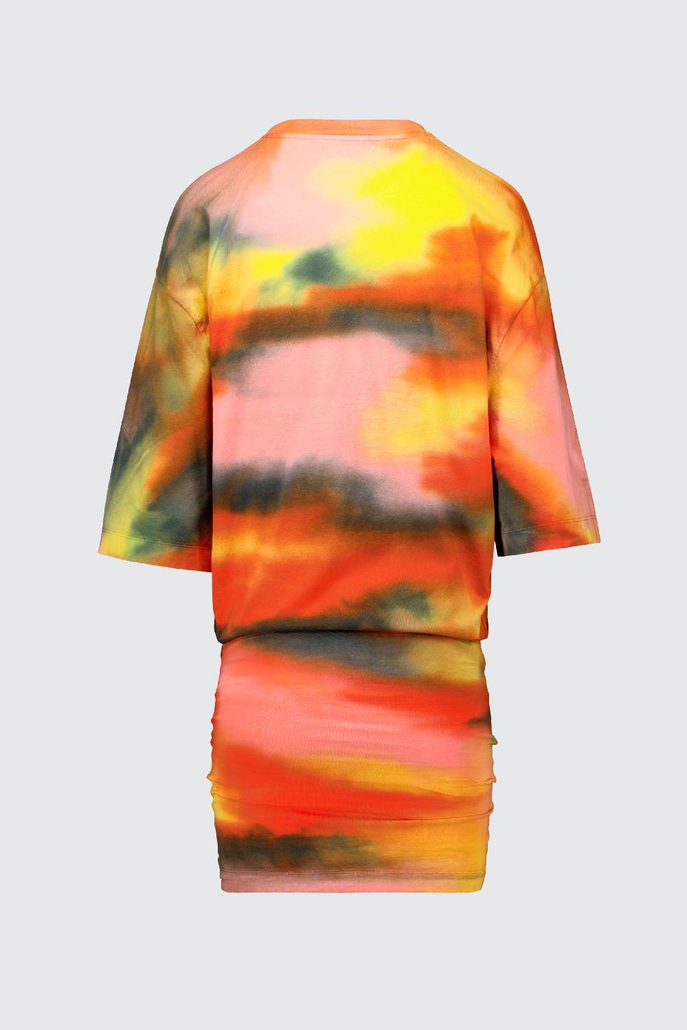 Laneus Laneus mini dress tie dye con drappeggio laterale Moda