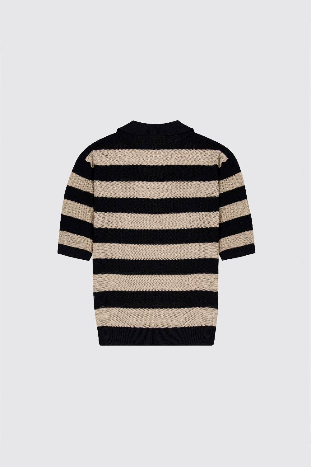 Laneus Laneus polo in mesh a righe In Linea