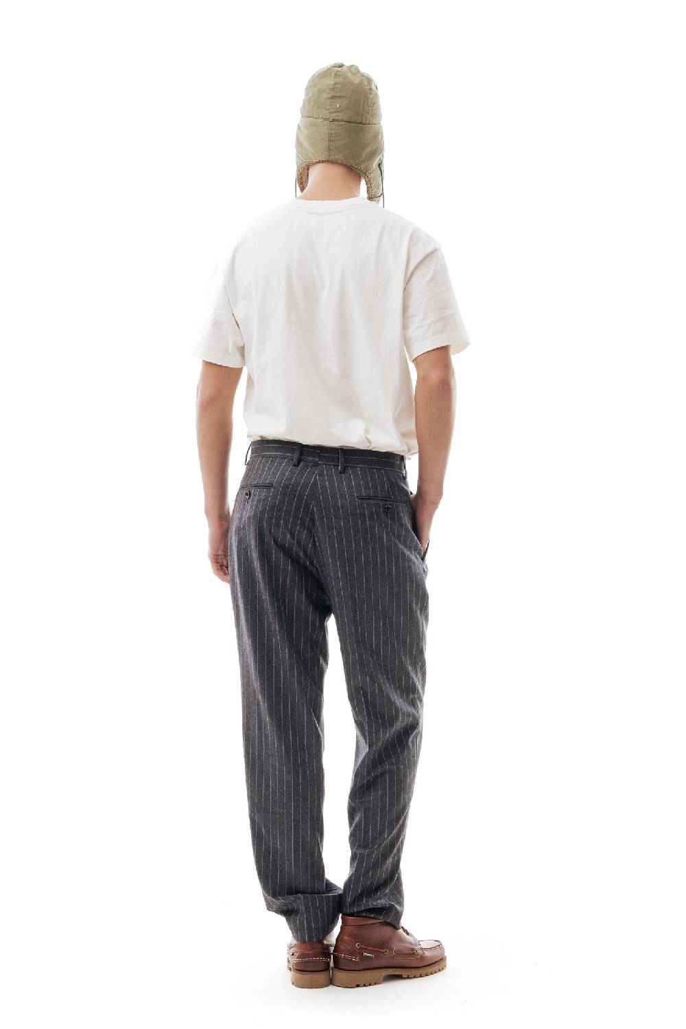 Lc23 Gessato Grey Trousers Moda