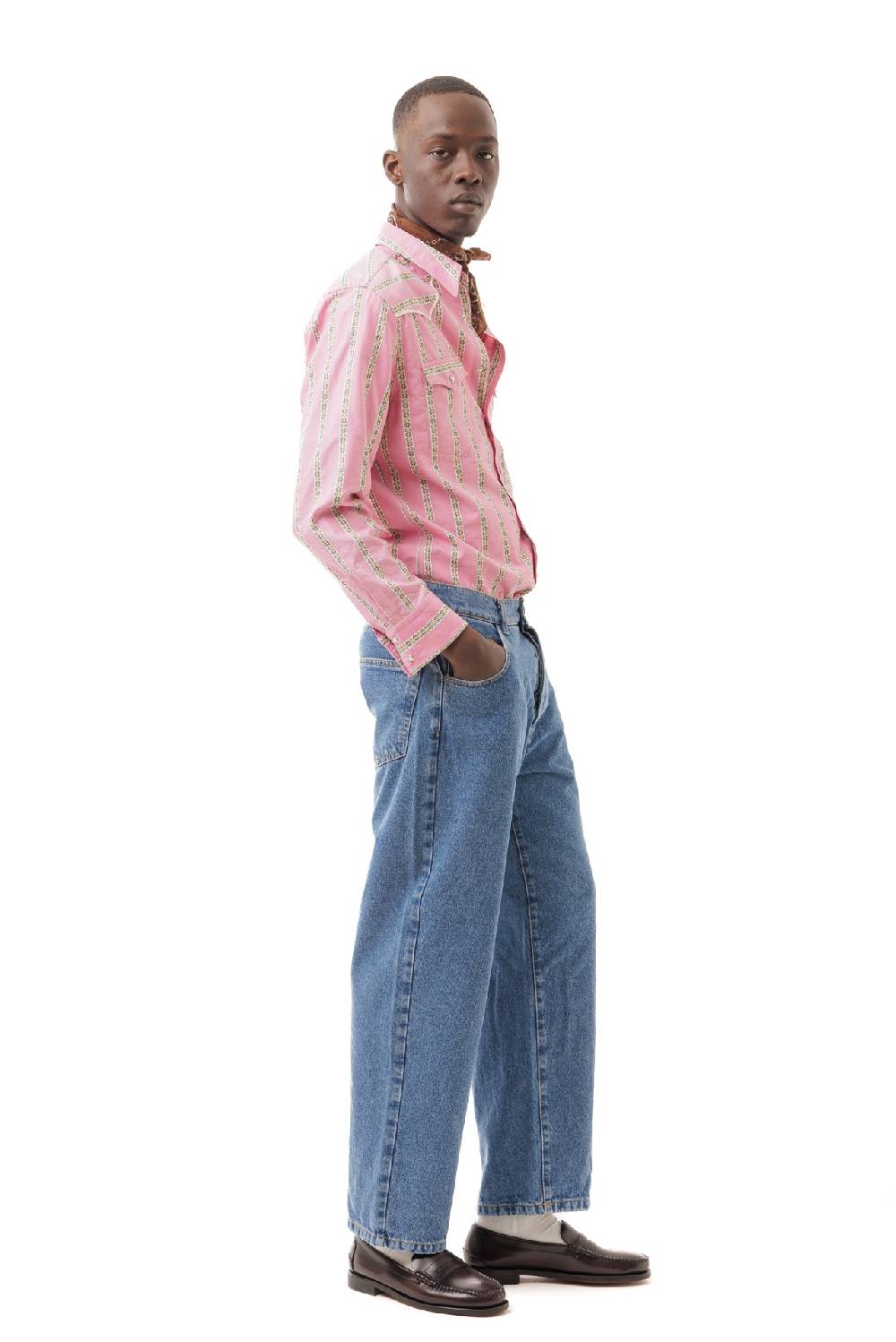 Lc23 Stripes&Flowers Western Shirt Pink Spedizione Gratuita