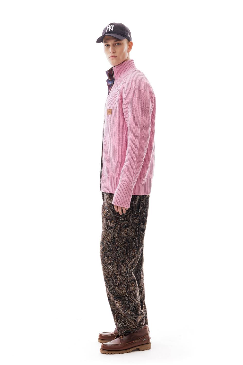Lc23 English Knit Zip Sweater Pink Saldi Di Fabbrica
