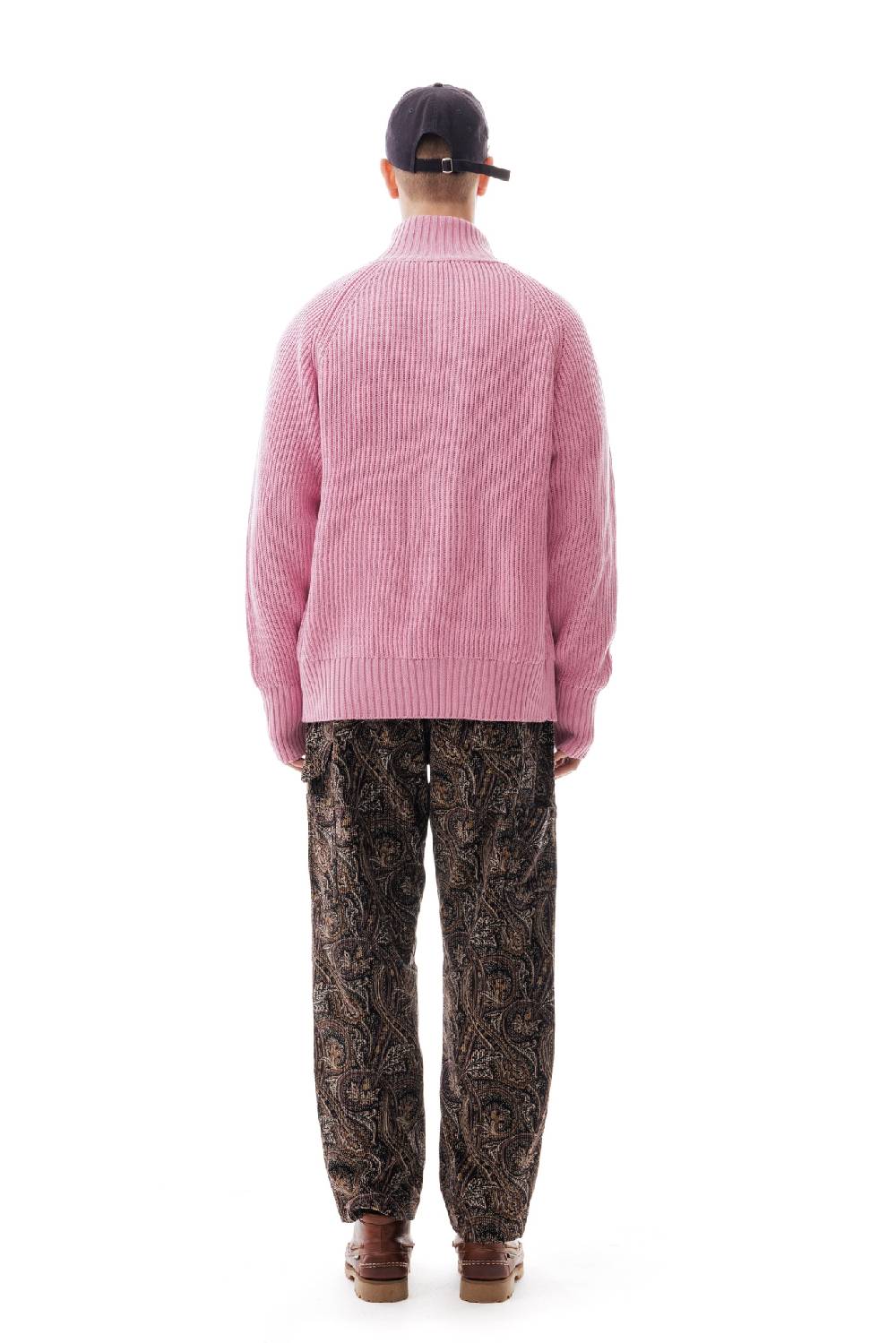 Lc23 English Knit Zip Sweater Pink Saldi Di Fabbrica