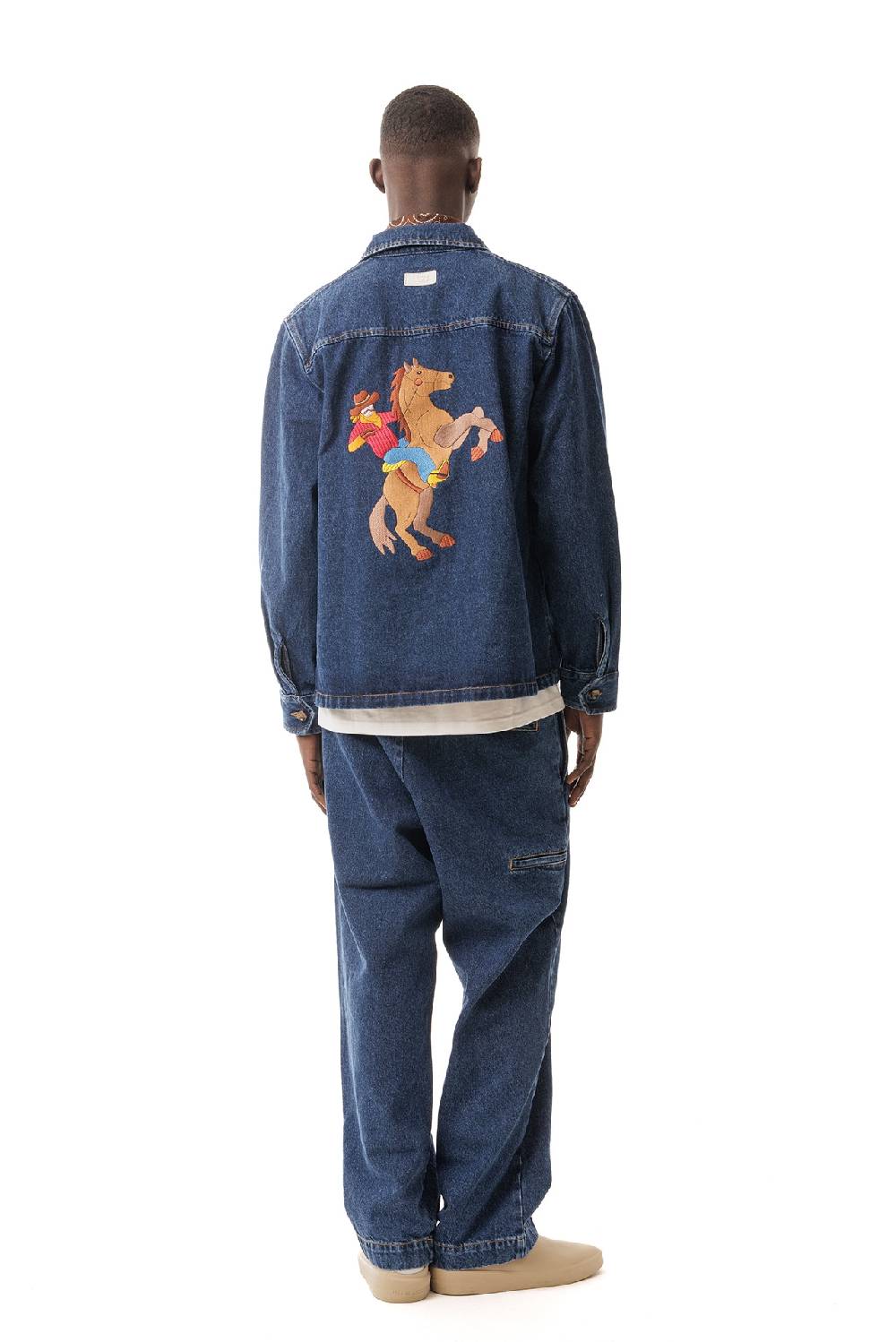 Lc23 Denim Embroidered Overshirt Soddisfazione Garantita