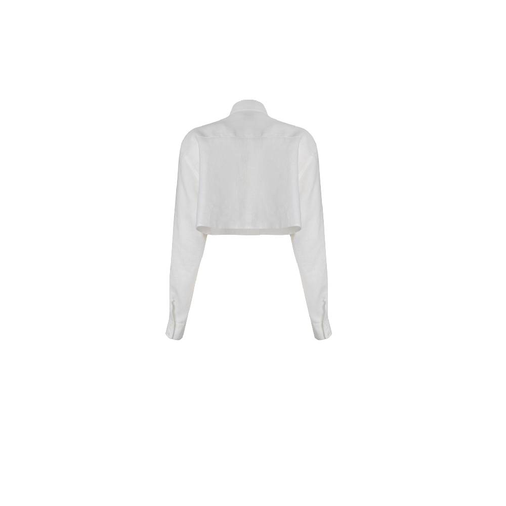 Nineminutes LUNAIRE – THE MAIA CROP LINUM WHITE Qualità Garantita