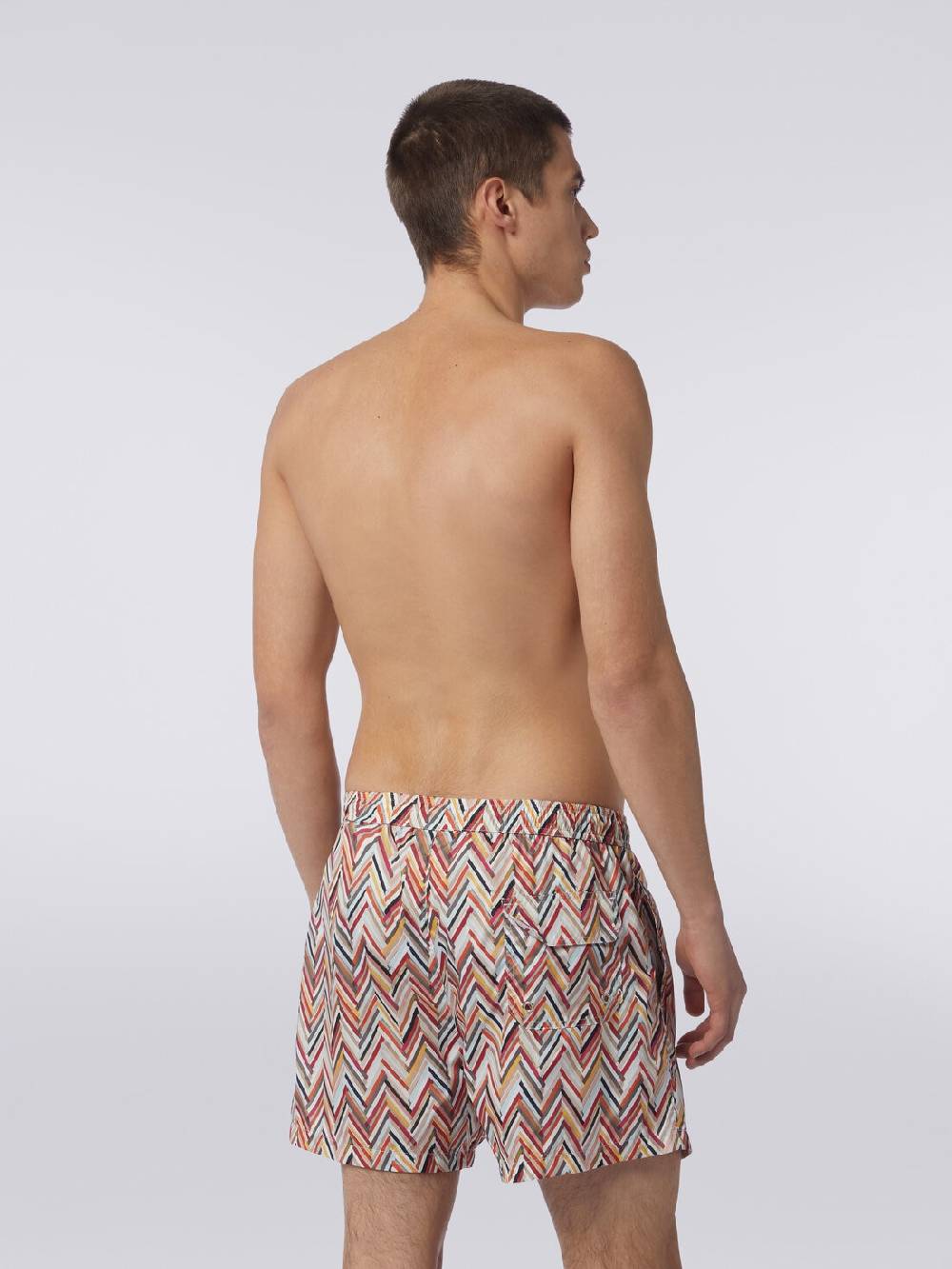 M Missoni Boxer mare con stampa zig zag effetto spennellate Negozio