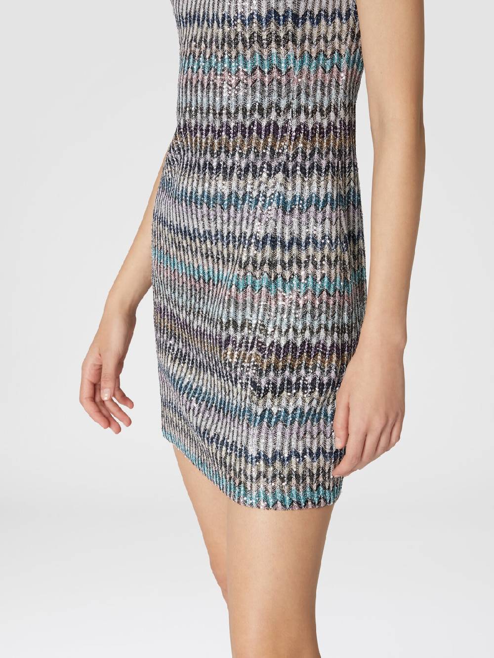 M Missoni Mini-abitoin maglia lamé con scollatura a cuore Outlet