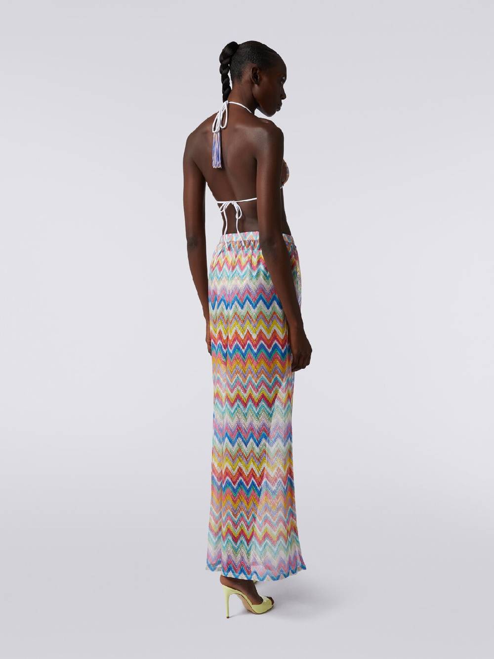 M Missoni Pantaloni copricostume con stampa zig zag 2025