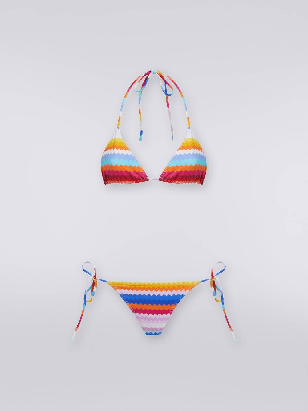 M Missoni Bikini in nylon stretch stampa zig zag Vendita Economica