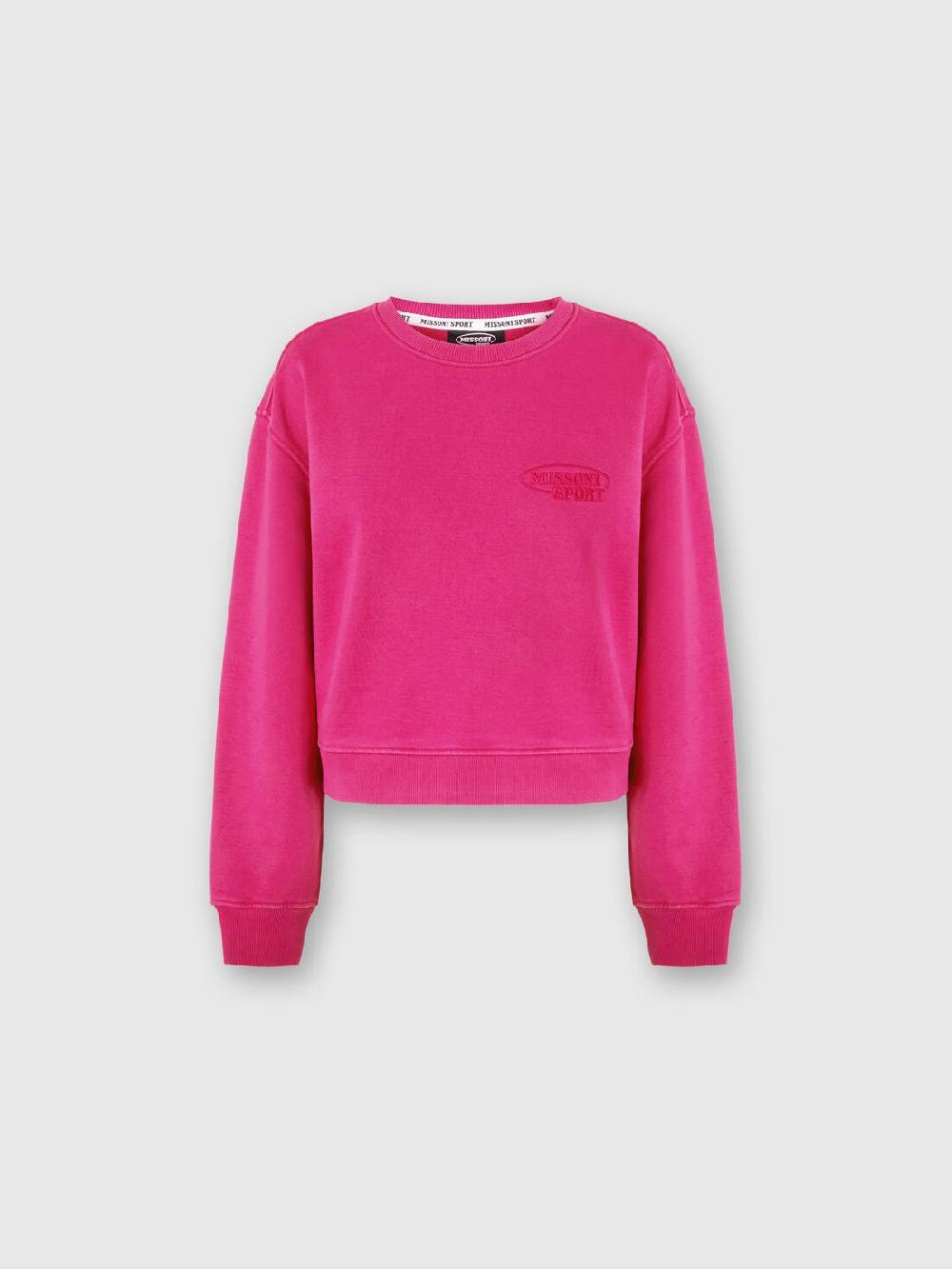 M Missoni Felpa girocollo in cotone con logo Offerta