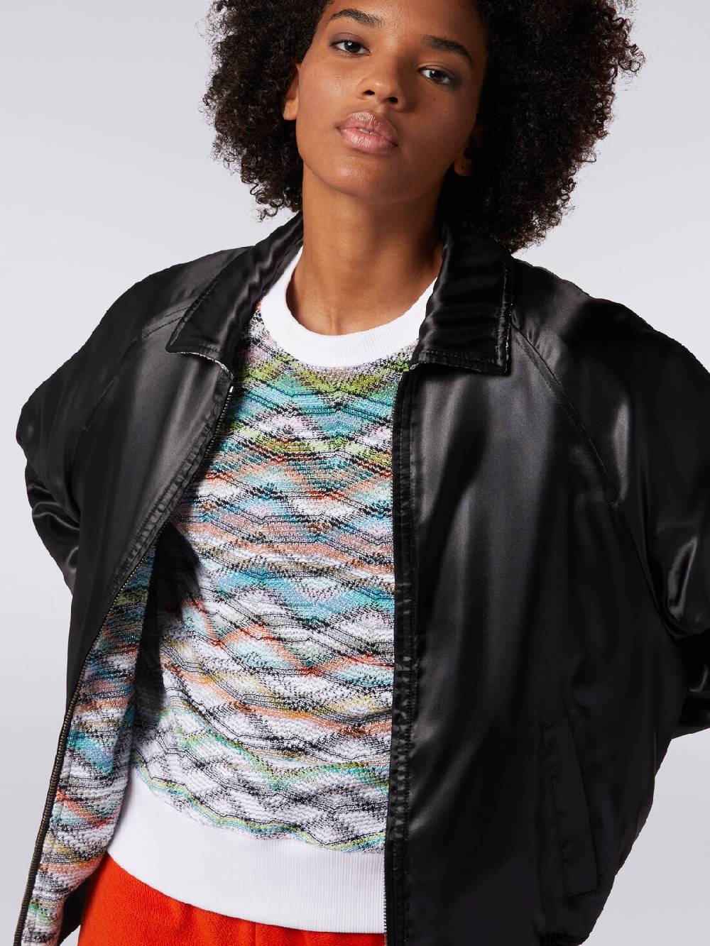 M Missoni Bomber reversibile in raso e in maglia con lurex Offerte