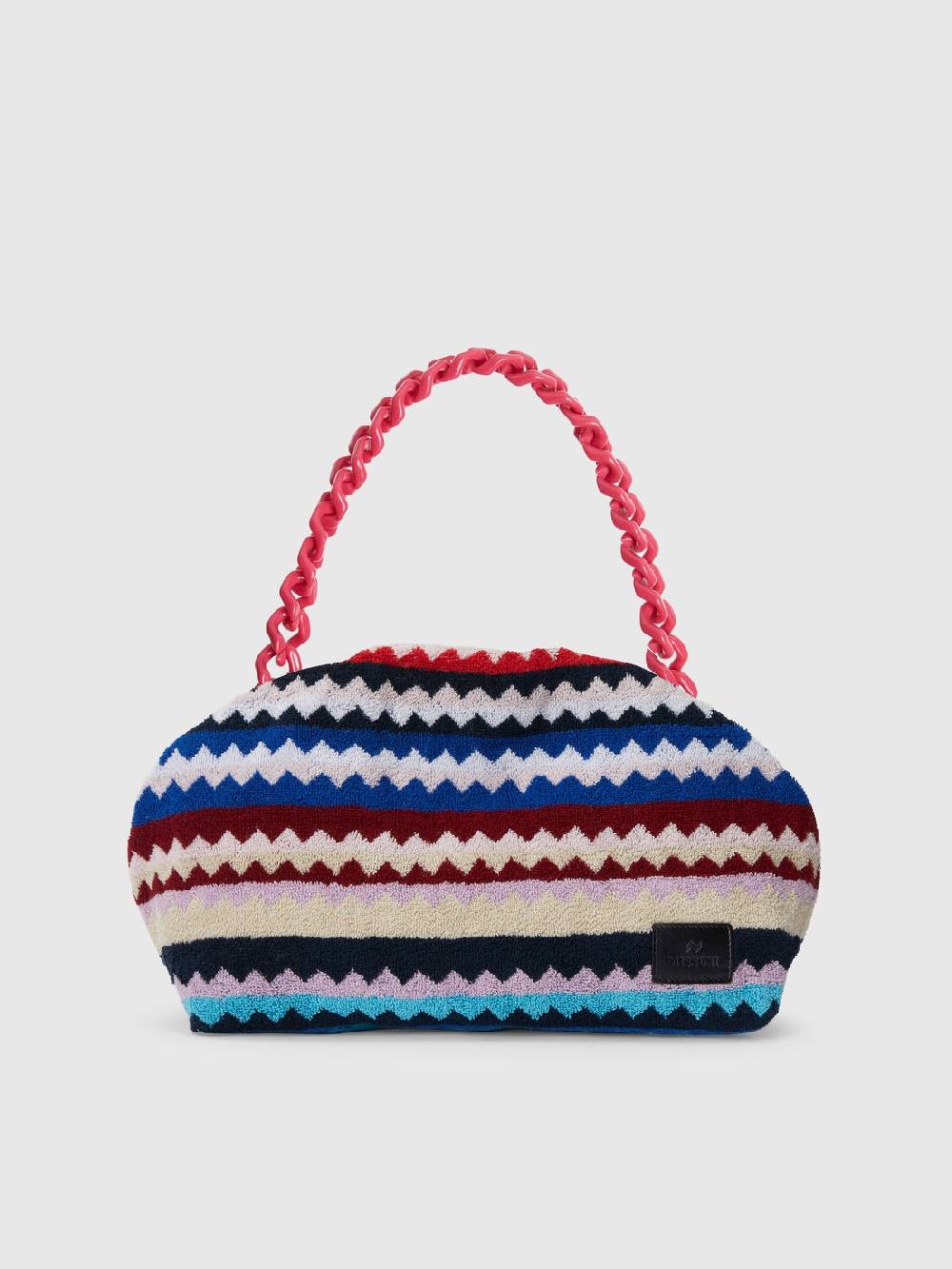 M Missoni Clutch in spugna di cotone zig zag Nuova