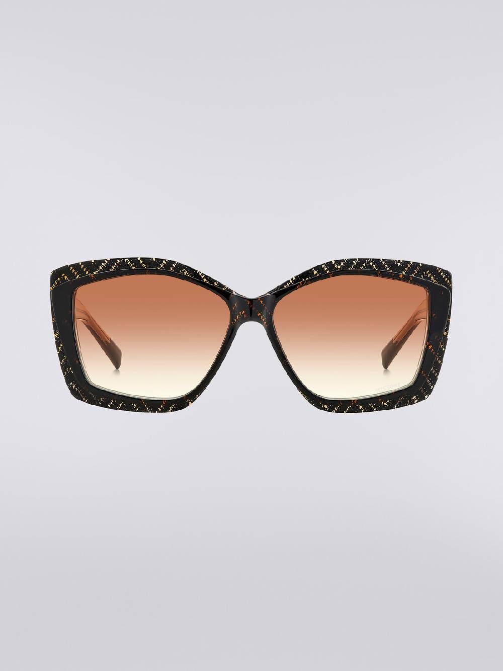 M Missoni Occhiali da sole con montatura geometrica e inserti in tessuto In Vendita