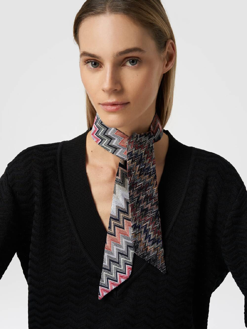 M Missoni Foulard in cotone e viscosa zig zag Italy