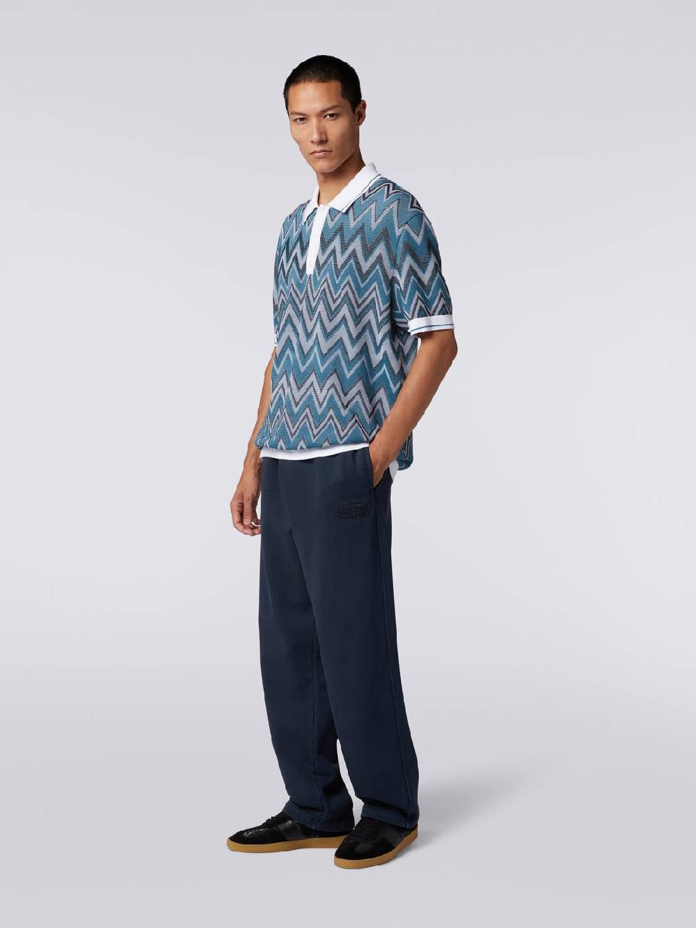 M Missoni Pantaloni in felpa di cotone con logo 2025