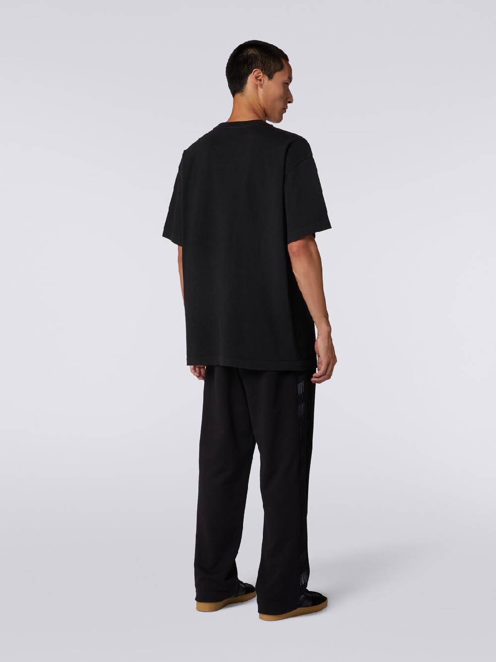 M Missoni Pantaloni in felpa con logo e bande laterali in maglia Spedizione Gratuita