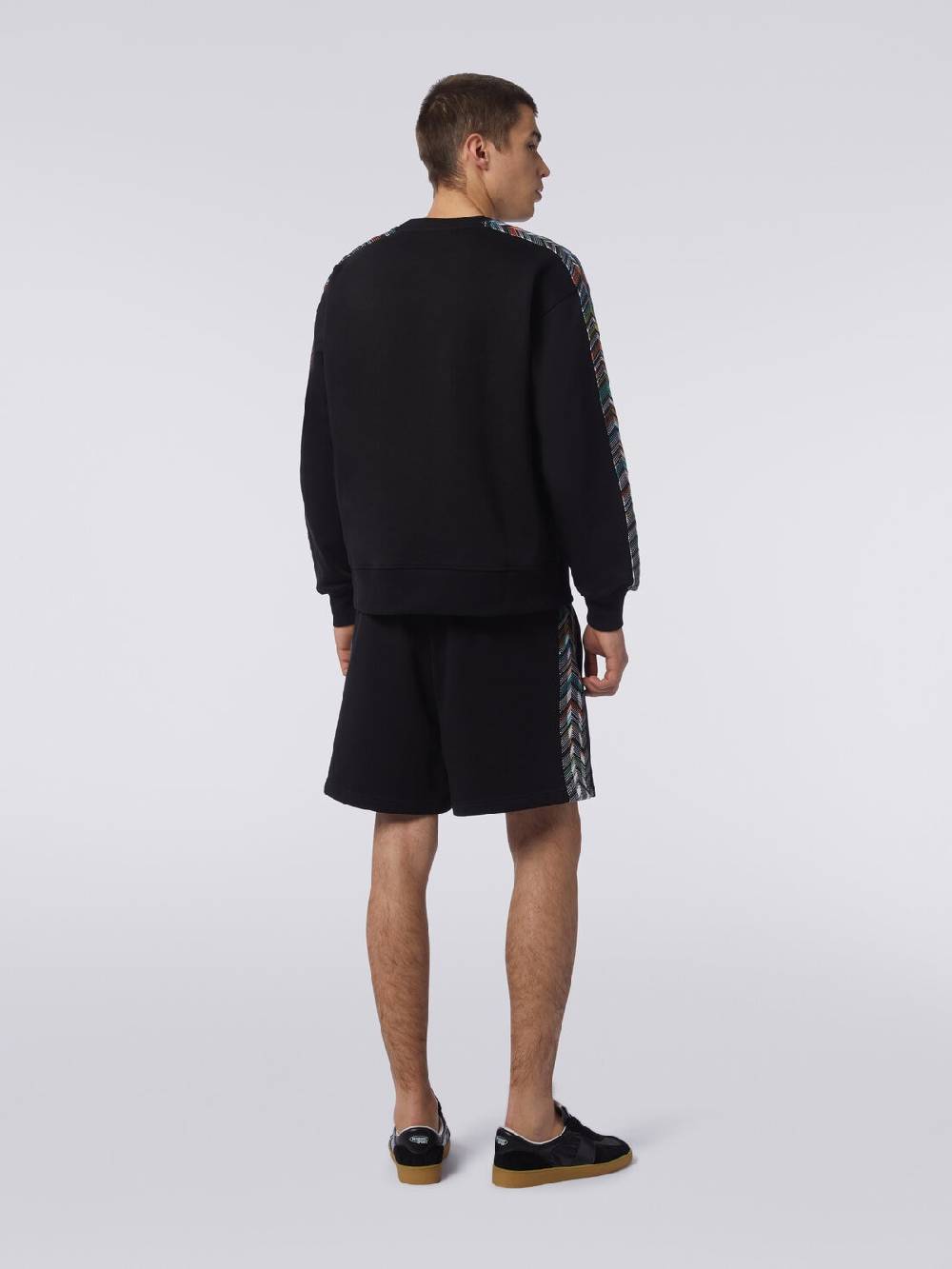 M Missoni Shorts in felpa con logo e bande laterali in maglia Negozi Online