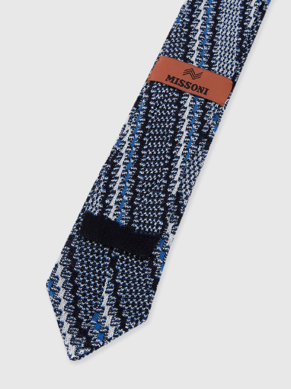 M Missoni Cravatta in cotone e lino con ricami Sottocosto