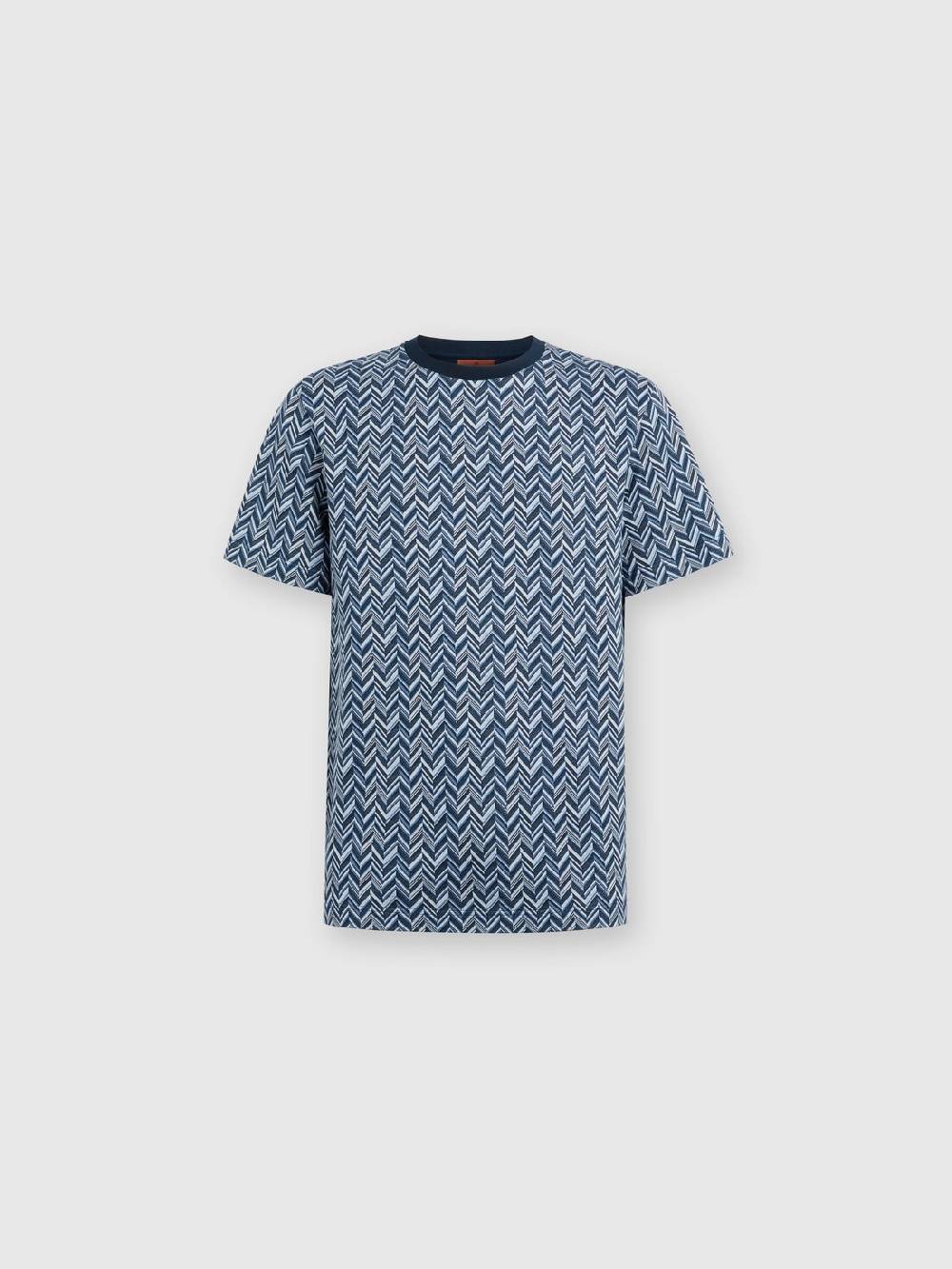 M Missoni T-shirt in jersey di cotone jacquard zig zag Hotsell
