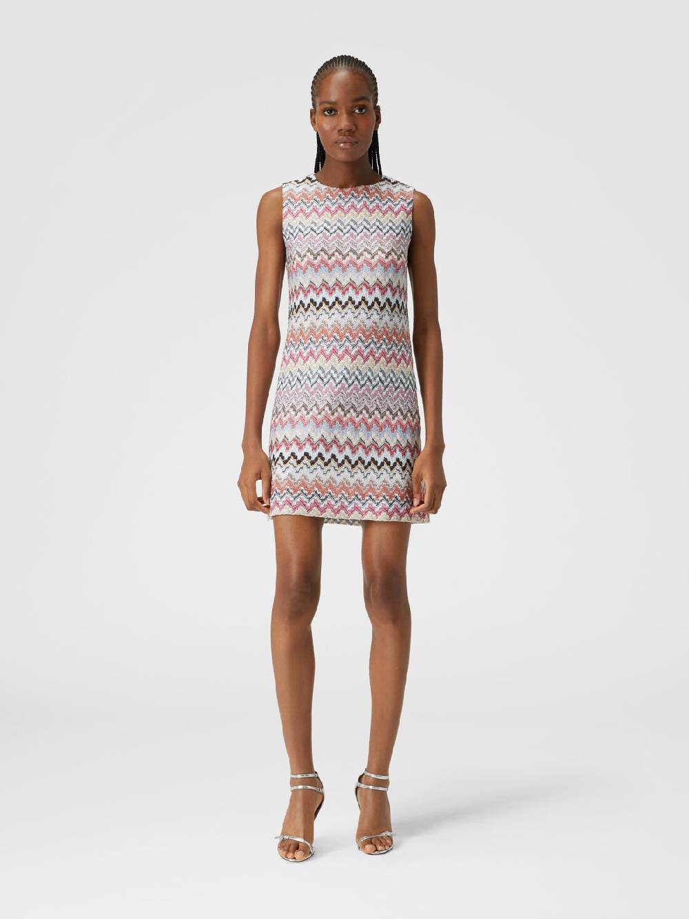 M Missoni Mini-abito in misto viscosa lamé zig zag