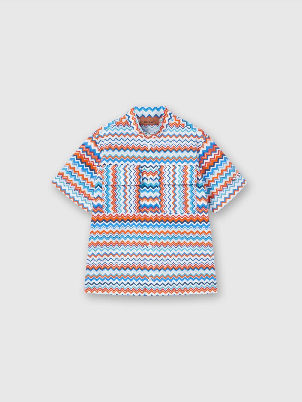 M Missoni Camicia a maniche corte in cotone zig zag Negozi Online