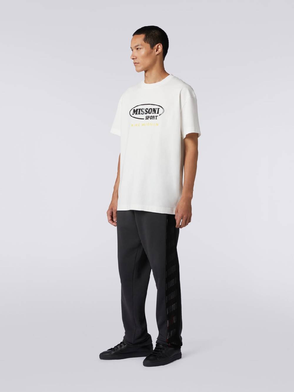 M Missoni T-shirt girocollo in cotone con logo in collaborazione con Mike Maignan Presa
