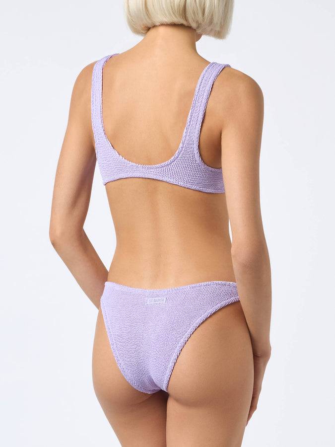 Mc2 Saint Barth Bikini da donna classico lilla crinkle Naima Elise Saldi