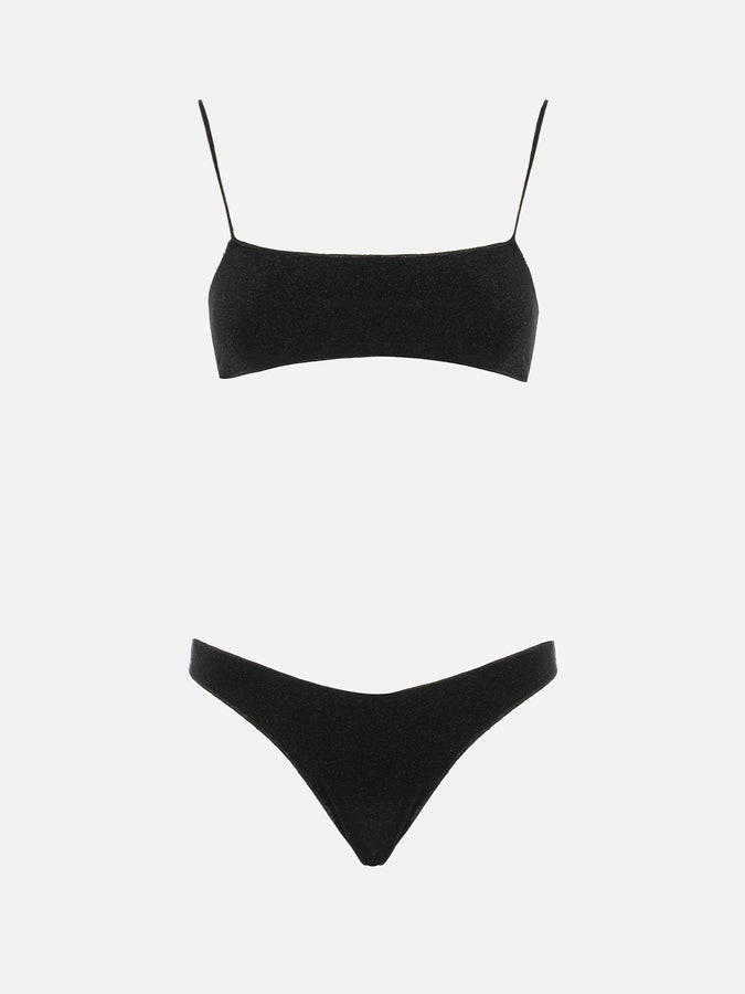 Mc2 Saint Barth Bikini da donna a bralette nero in lurex Sadie Naomi Shopping Online