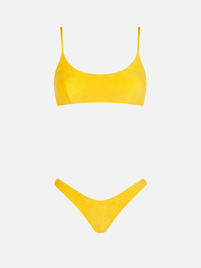 Mc2 Saint Barth Bikini da donna a bralette in spugna gialla Soddisfazione Garantita