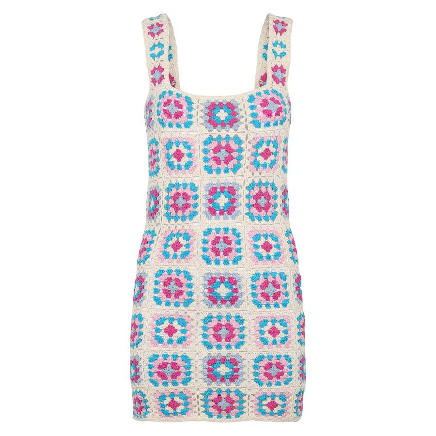 Mc2 Saint Barth Abito da donna all'uncinetto multicolore In Linea