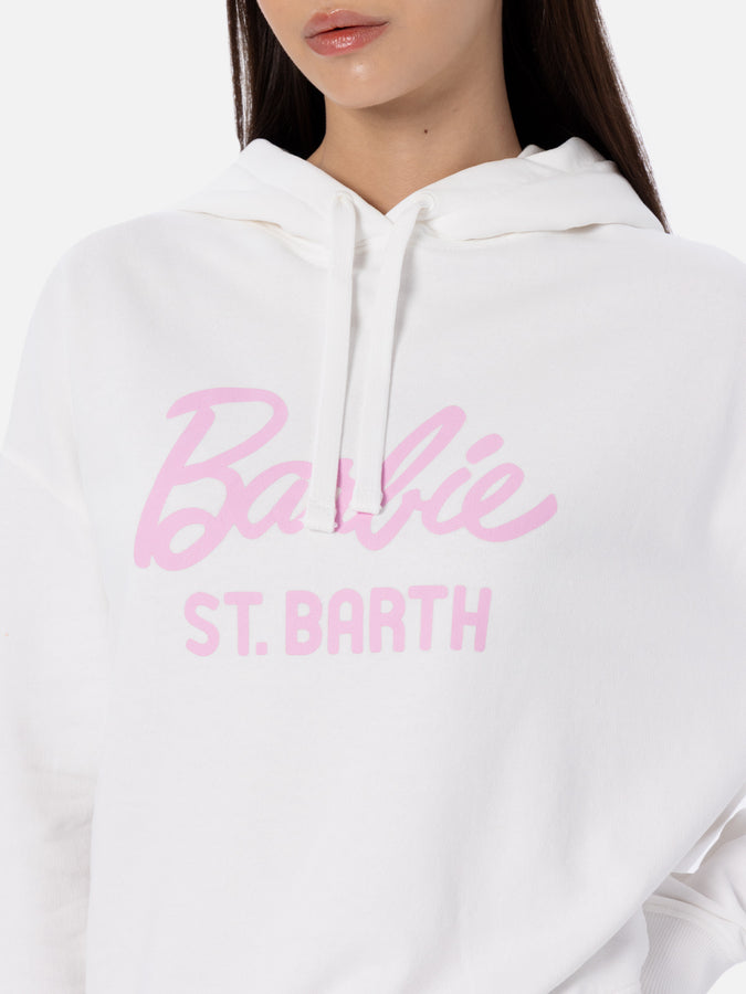 Mc2 Saint Barth Woman cotton hoodie Mindy with Barbie logo | BARBIE SPECIAL EDITION Presa