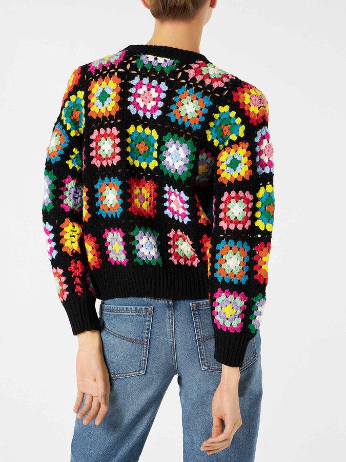 Mc2 Saint Barth Maglia da donna multicolore all'uncinetto Vendita