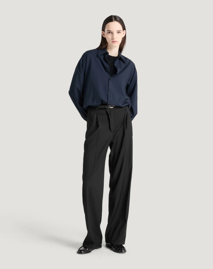 Pantaloni Torino Pantaloni Vivian in twill di lana fluida Presa