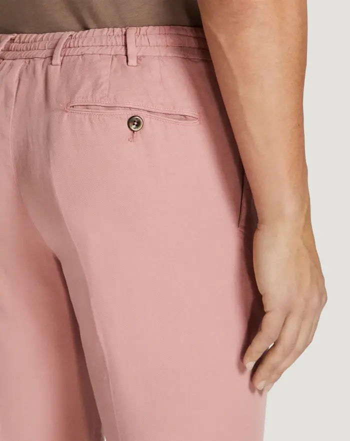 Pantaloni Torino Pantaloni Slim in cotone e lino batavia Nuova