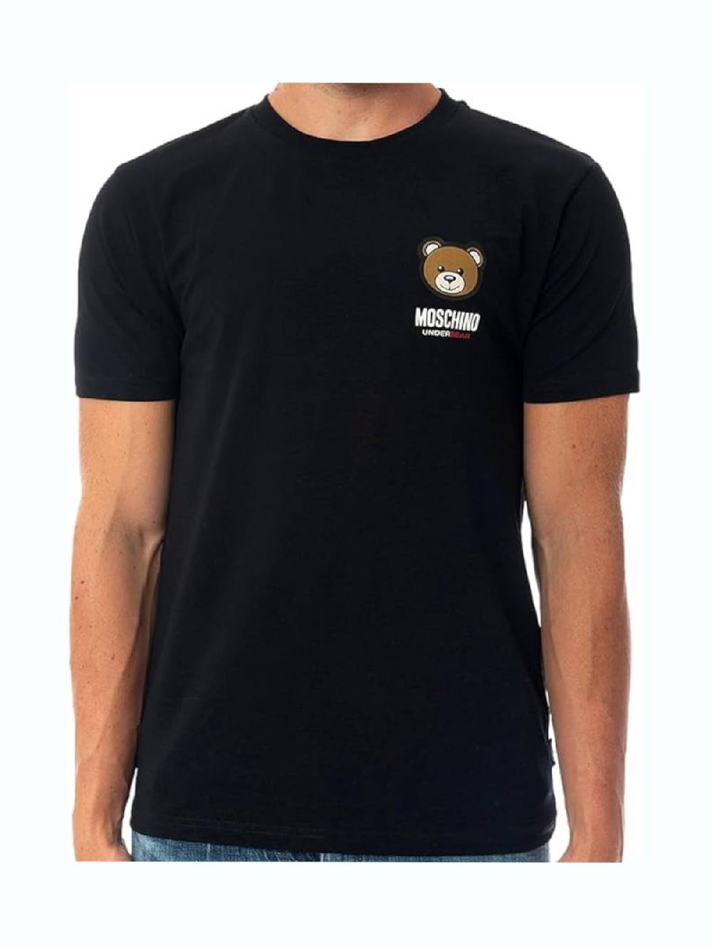 MOSCHINO T-SHIRT GIROCOLLO CON LOGO NERA 1V1A078844100555 SKU: 1V1A078844100555 Pezzi Unici