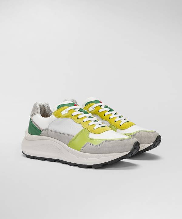 Peuterey Sneakers in pelle con dettagli nylon e nappa In Linea