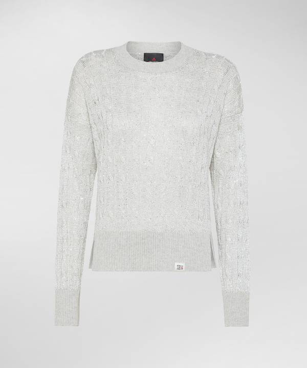 Peuterey Maglia a trecce con paillettes Consegna Veloce