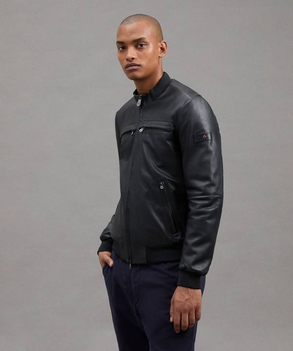 Peuterey Giacca Biker In Pelle Saldi