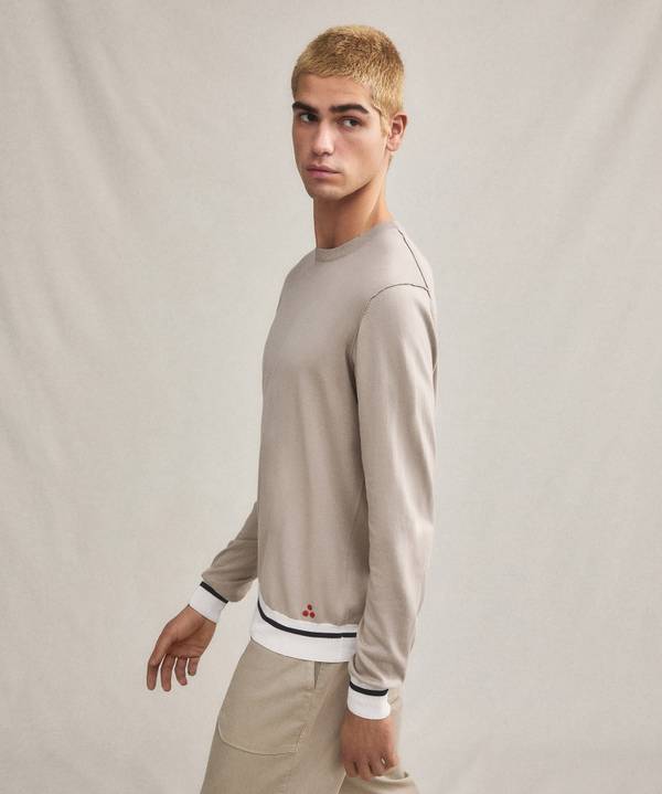 Peuterey Maglia tricot con dettagli rigati Moda