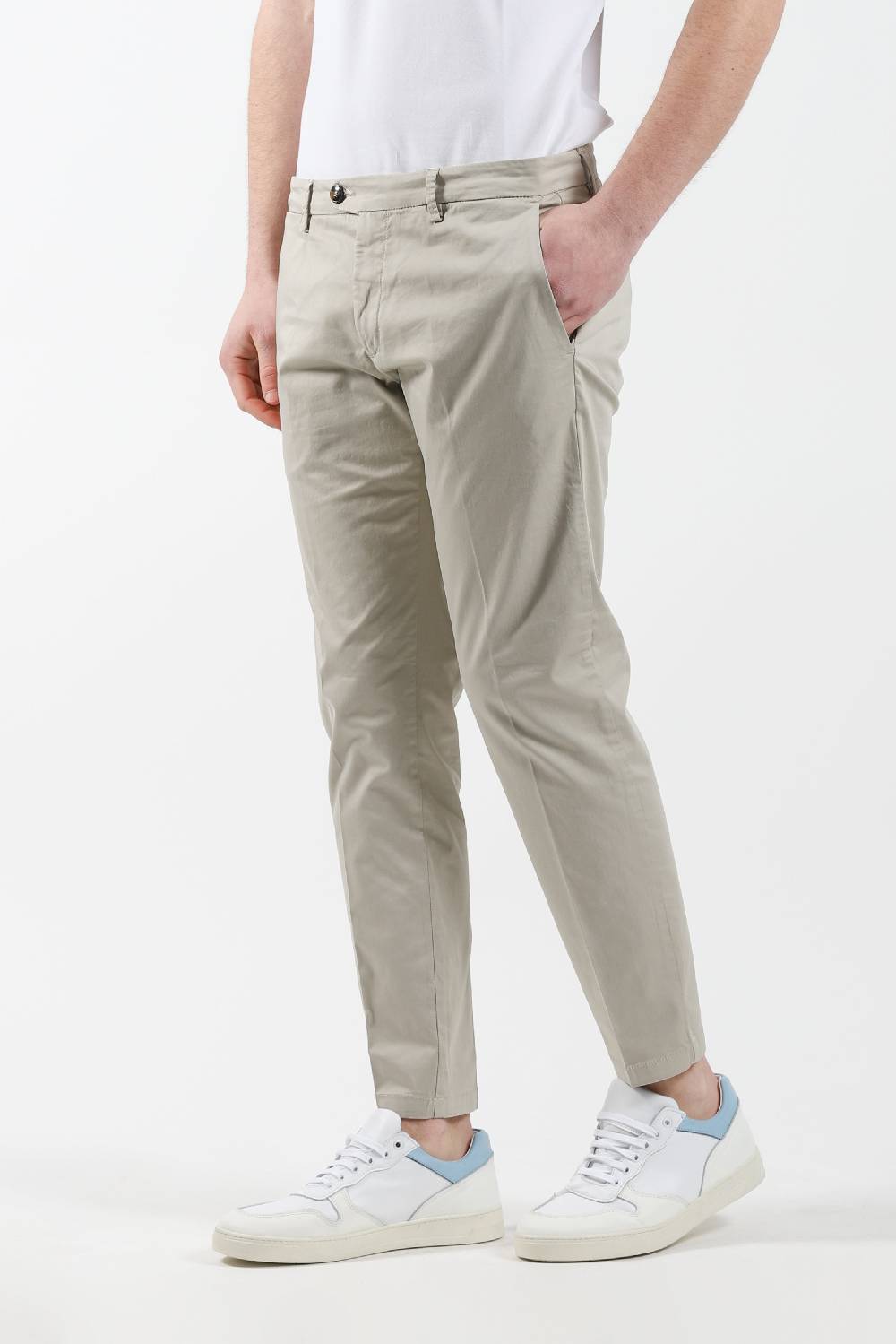 Primo Emporio Pantalone chinos tasca America - Sabbia Vendita Calda