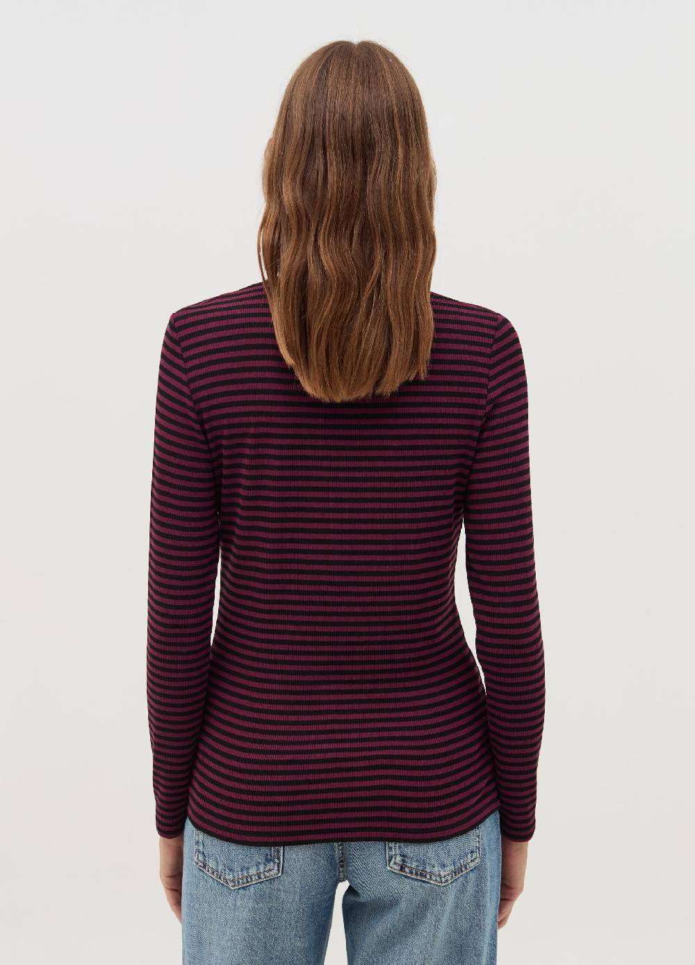 OVS T-shirt a righe mock neck Outlet