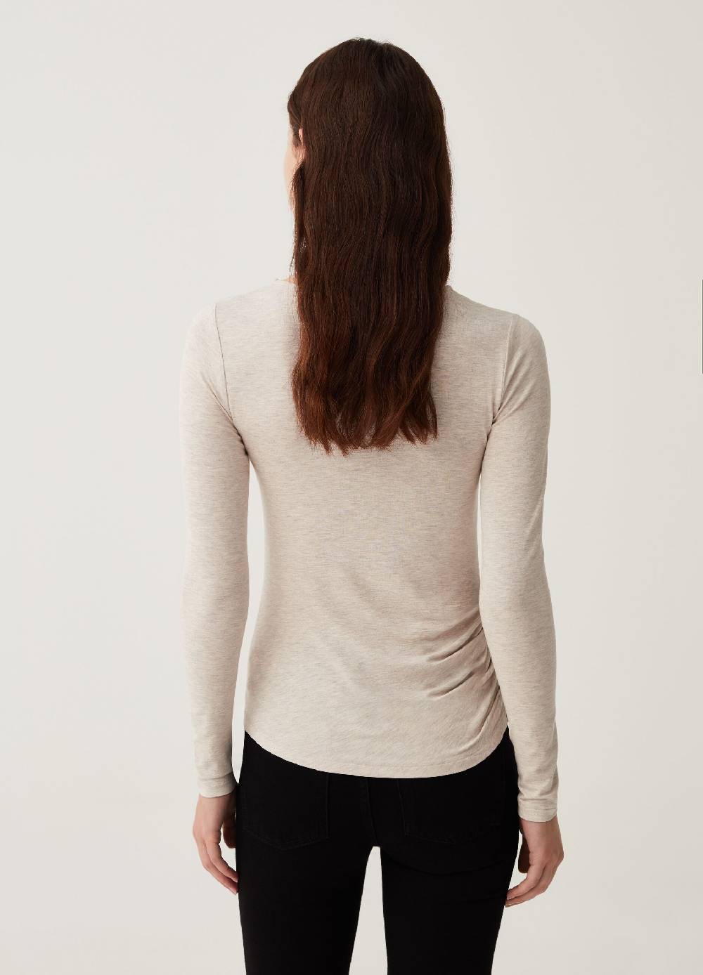 OVS T-shirt in viscosa stretch con maniche lunghe Prezzo Ridotto