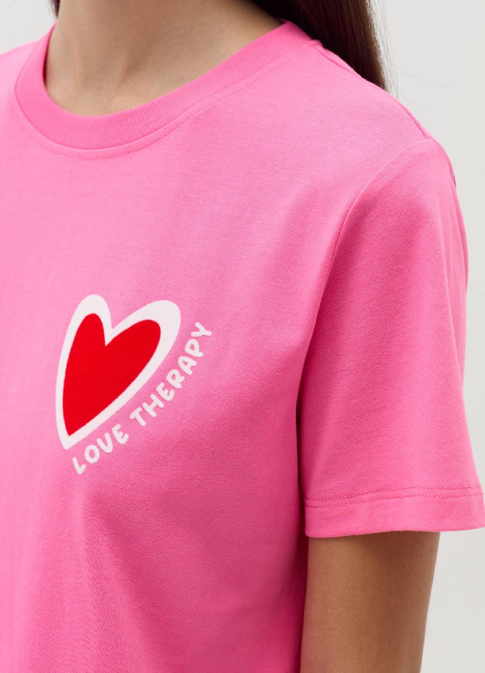 LOVE THERAPY T-shirt con stampa cuore Saldi