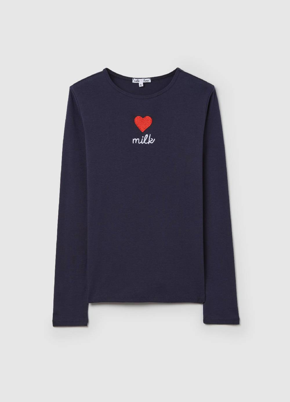 MILK+HERO T-shirt in cotone con maniche lunghe Italy