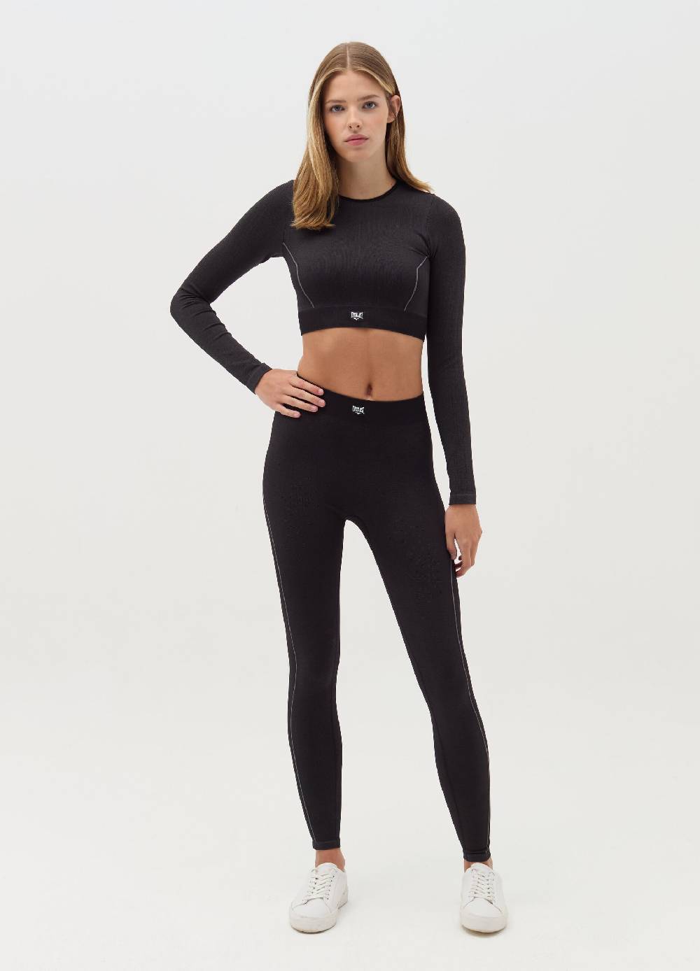 EVERLAST T-shirt a maniche lunghe con cuciture in rilievo Spedizione Gratuita