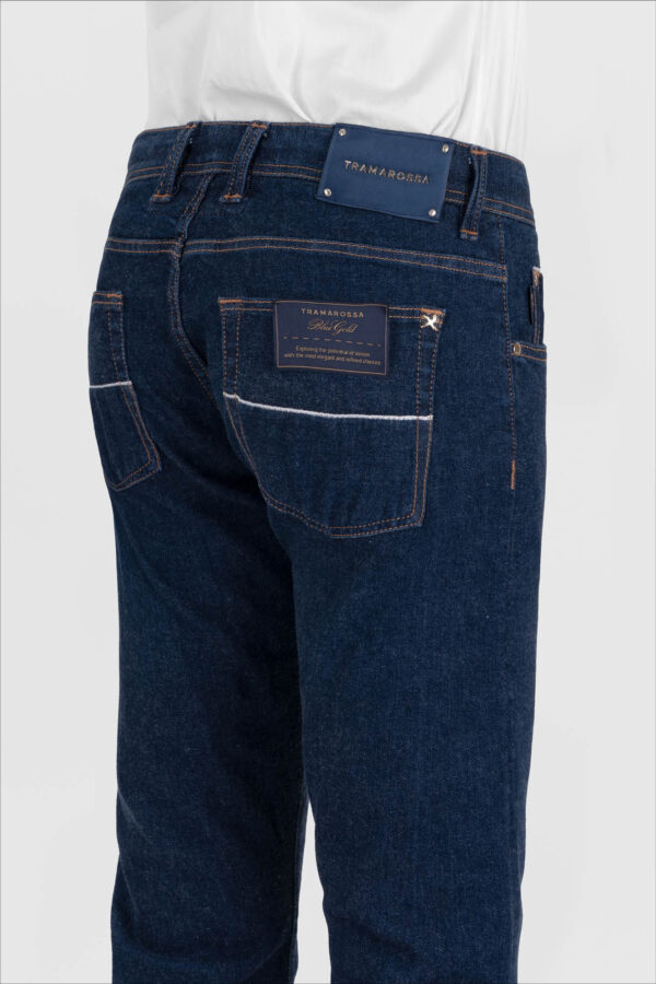 Sartoria Tramarossa JEANS LEONARDO BUTTONS REGULAR BLUE GOLD IN DENIM BLU SCURO Hotsell
