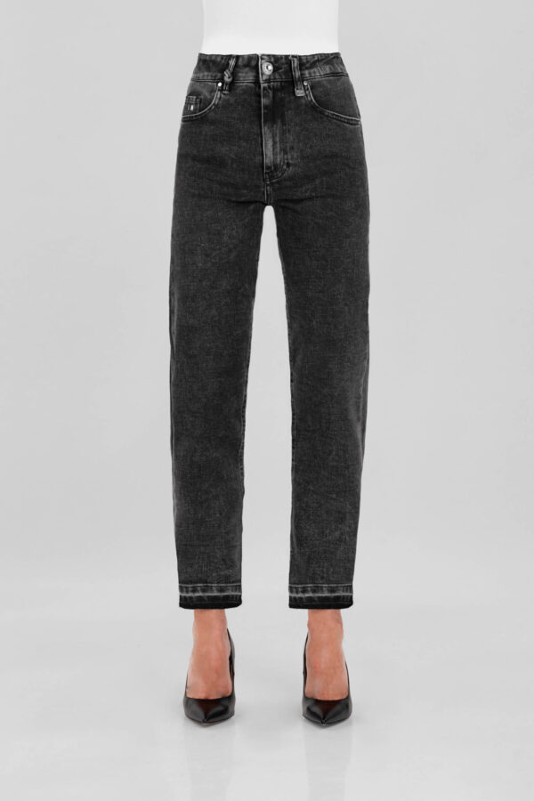 Sartoria Tramarossa JEANS MONICA MUM IN DENIM NERO Saldi Di Fabbrica
